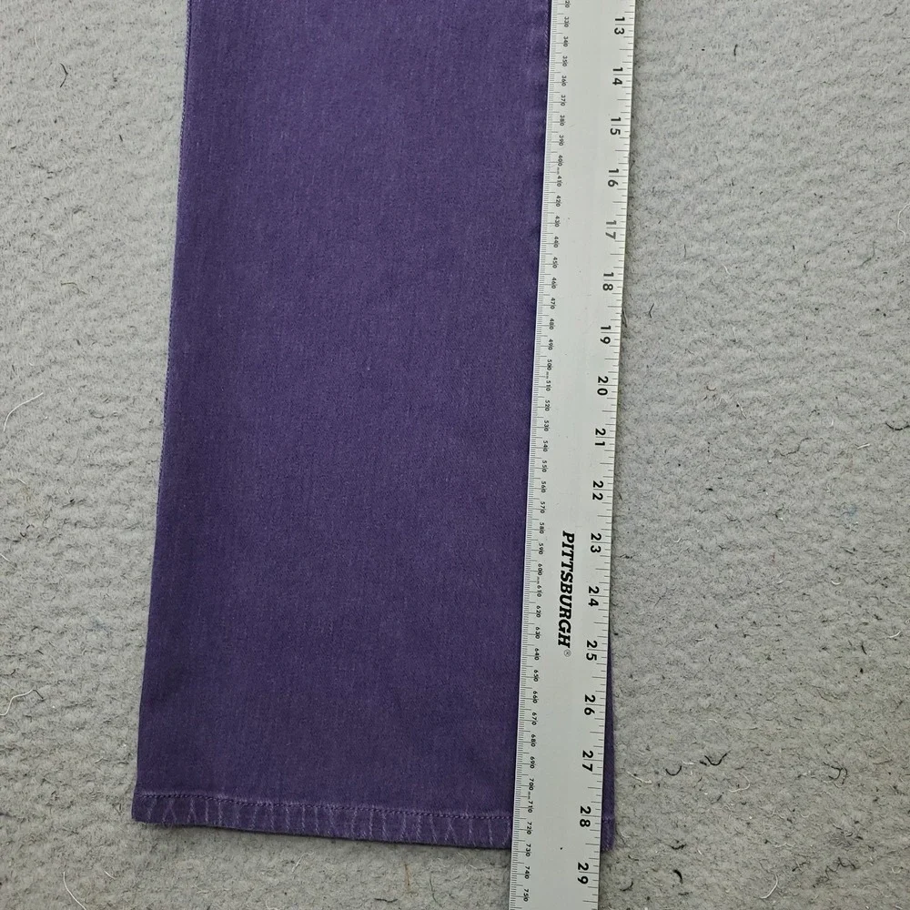 Coldwater Creek Flared Leg Jeans Womens 12P Purple Denim Stretch Streetwear